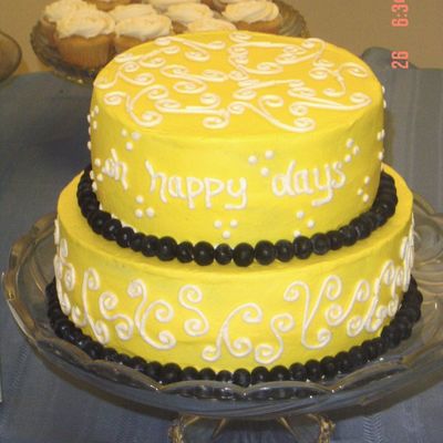 "oh Happy Days" Wedding Cake