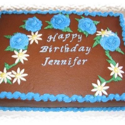 Rose And Daisy Sheet Cake