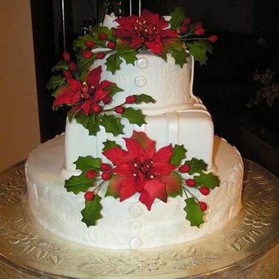 Poinsettia Cake
