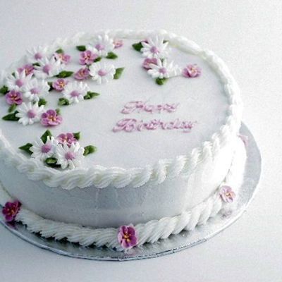 Daisy And Apple Blossom Birthday Cake