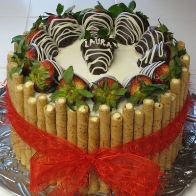 Strawberry Pirouette Cake