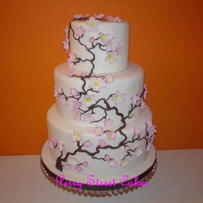 Cherry Blossom Wedding Cake