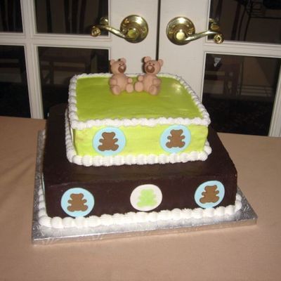 Baby Shower Cake With Teddy Bear Theme