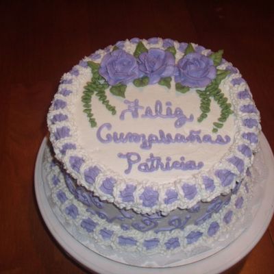 Purple Roses And Scrolls