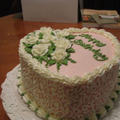 Pink Heart Cornelli Lace