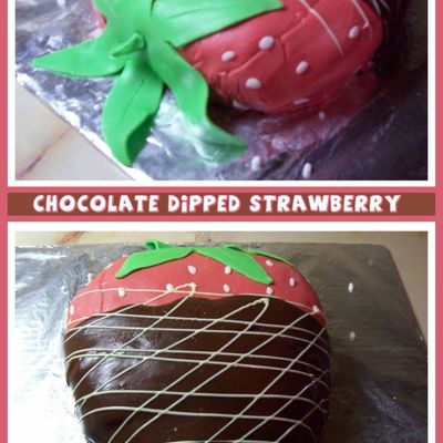 Chocolate Dipped Strawberry Cake