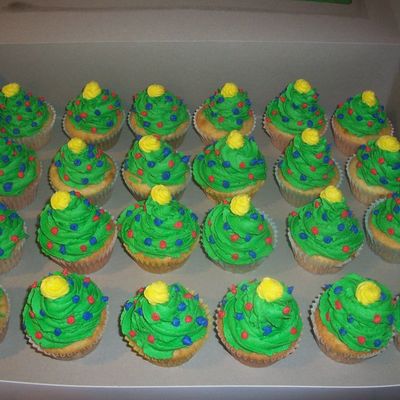 Christmas Tree Cupcakes