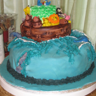 Noah's Ark Baby Shower Cake
