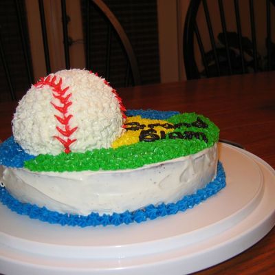 Side View Of Baseball Cake