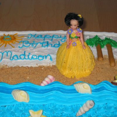 Hula Girl Birthday Cake