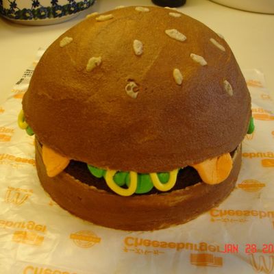 My First Cheeseburger Cake