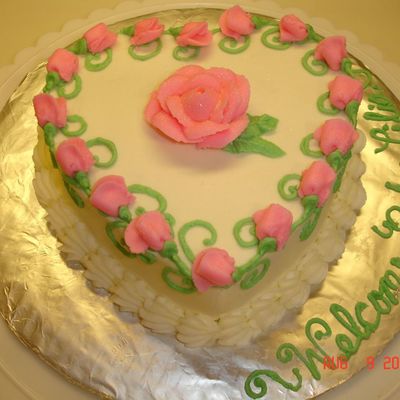 Rosebud Heart Cake