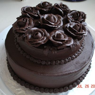 All Dutch Chocolate: Wilton Course I, Class 3 Cake