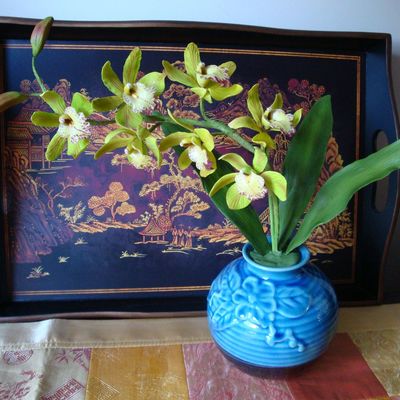 Green Cymbidium Orchid Arrangement