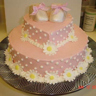 Daisy Baby Bootie Shower Cake