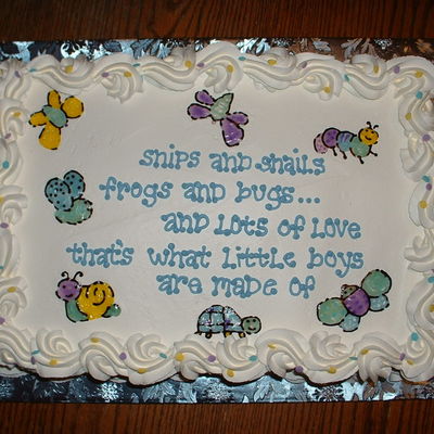 Snips And Snails Baby Shower Cake