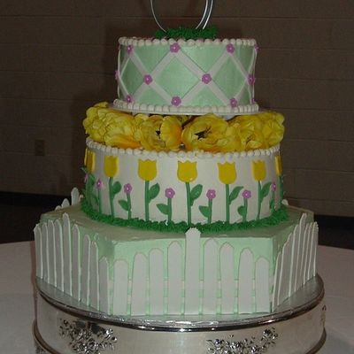 Spring Garden And Pickett Fence (Rachel's Cake)