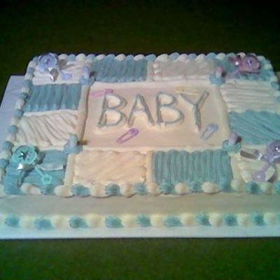 Baby Boy Quilt Cake