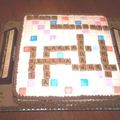 Scrabble Cake