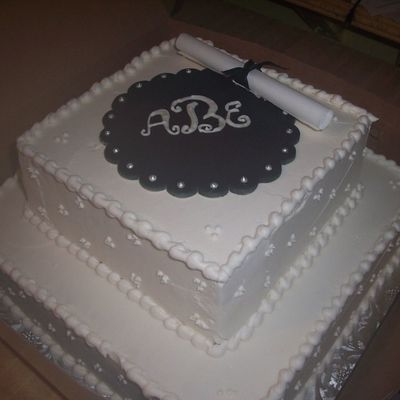 Monogrammed Grad Cake
