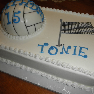 Volleyball Birthday Cake