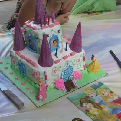 Disney Princess Castle Cake