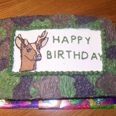 Camo Deer Cake
