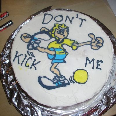Don't Kick Me - Kickball Cake