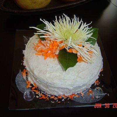 Orange Chiffon Grad Cake