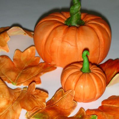 Fall Leaves And Pumpkins