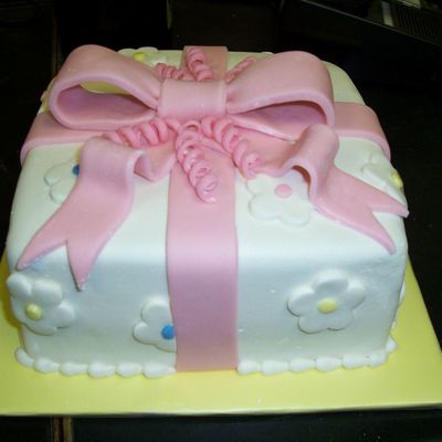 Fondant Package Cake From Wilton Class 3