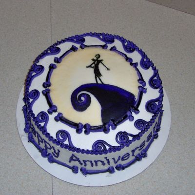 Nightmare Before Christmas Anniversary Cake