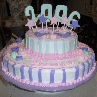 Girly Graduation Cake