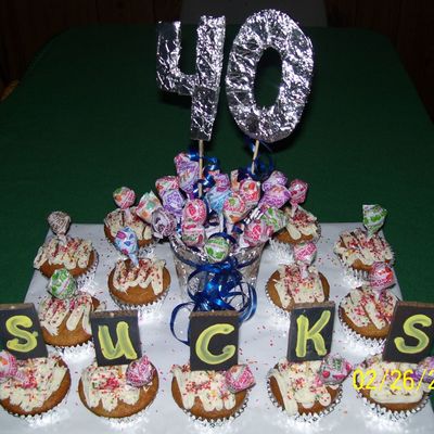 Jeff's 40 Sucks Cupcakes