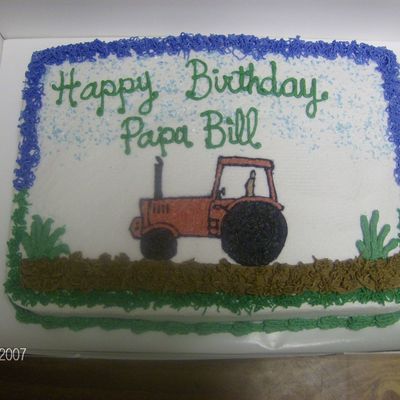 Tractor Cake For Papa Bill