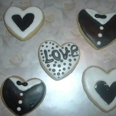 Tuxedo Bridal Cookies