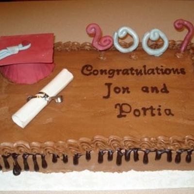 Chocolate Chocolate Graduation Cake