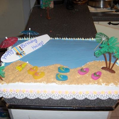 Luau Cake For Friend's Daughter