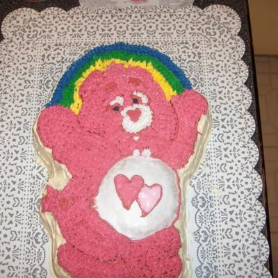 A Sad Sad Attempt At A Care Bear Cake