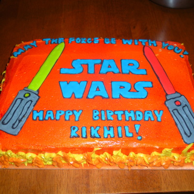 Star Wars Light Saber Cake