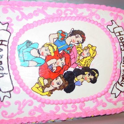 Disney Princesses Birthday Cake