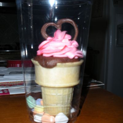 Valentines Cone Cupcakes