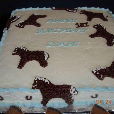 1St B-Day Cake W/horses