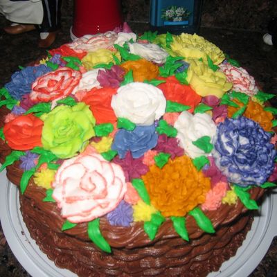 Basket Of Flowers For Mothers Day