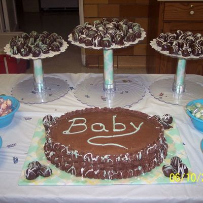 Baby Shower Cake And Cake Balls