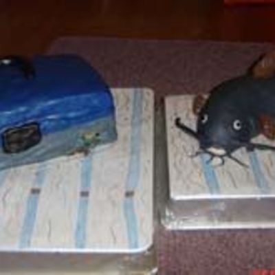 Tackle Box And Catfish Cake