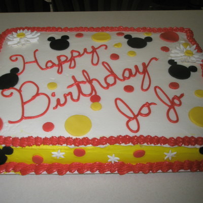 Mickey Mouse Birthday Cake