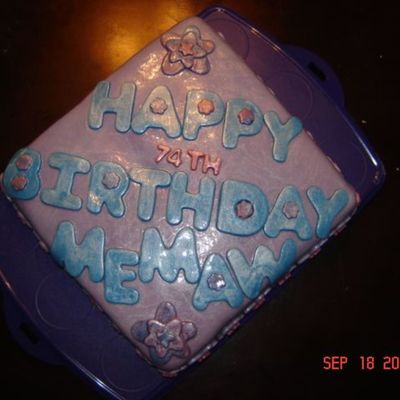 Birthday Cake For Memaw