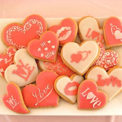 Heart Stencil Cookies