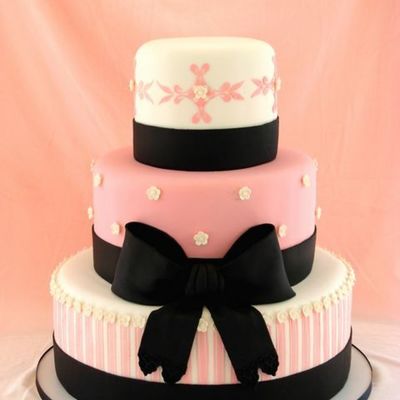 Pink Black And White French Style